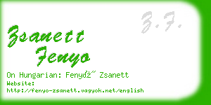 zsanett fenyo business card